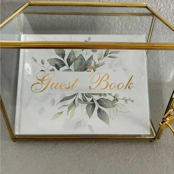 Glass gift card box with Guest Book - Picture 2 of 6